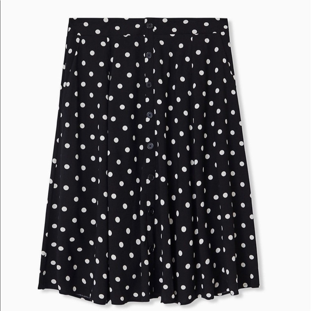 Torrid Polka Dot Midi Skirt 👒